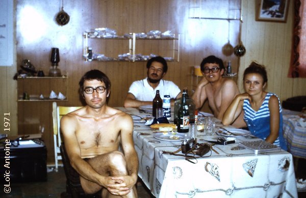 L'équipe du MNHN au faré Quesnot - Moorea août 1971