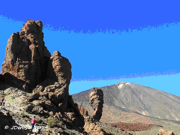 Teneriffe - Les aiguilles de Los Roques et le Pico del Teide