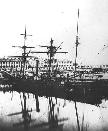 Coëtlogon, Aviso de 2ème Classe 1857-1877. Sera démonté à Rochefort-sur-Mer (Photo de son arrivée à Rochefort)