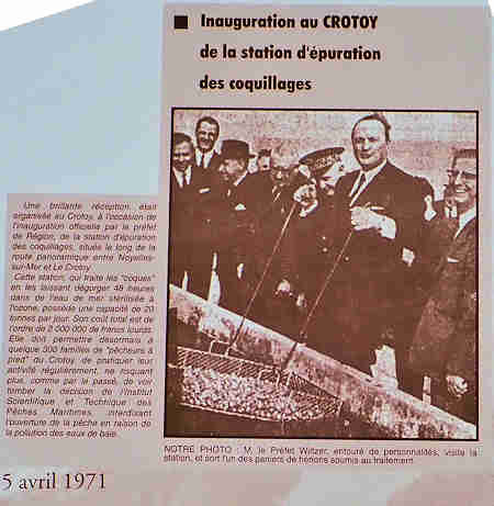 Article de presse inauguration station d'épuration - Panneau commémoratif - Photo Jacques Denis