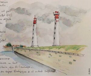 Les deux phares du port de l'île d'Aix - J. Denis - 2020